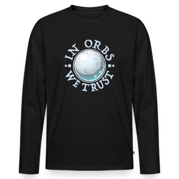 Ghost Hunter Paranormal Investigator Geisterjagd - Männer Premium Bio Langarmshirt - Schwarz - Vorne - Nico (187cm)