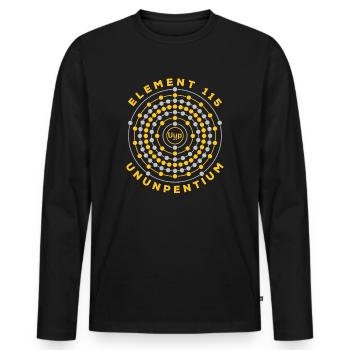 Element 115 Ununpentium Anti-Schwerkraft-Moscovium - Männer Premium Bio Langarmshirt - Schwarz - Vorne - Nico (187cm)