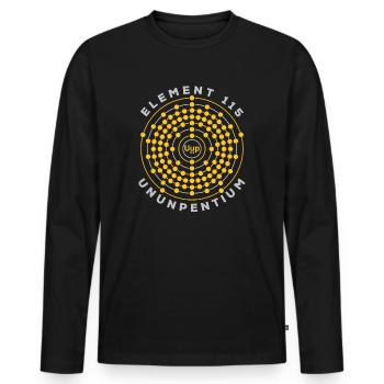 Element 115 Ununpentium Anti-Schwerkraft-Moscovium - Männer Premium Bio Langarmshirt - Schwarz - Vorne - Nico (187cm)