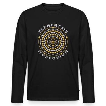 Element 115 Ununpentium Anti-Schwerkraft-Moscovium - Männer Premium Bio Langarmshirt - Schwarz - Vorne - Nico (187cm)