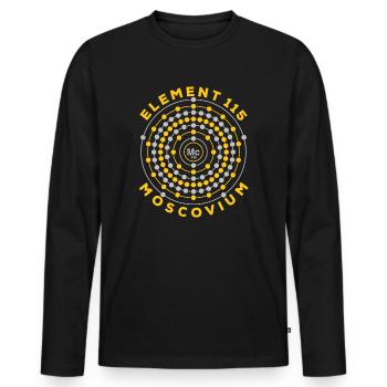 Element 115 Ununpentium Anti-Schwerkraft-Moscovium - Männer Premium Bio Langarmshirt - Schwarz - Vorne - Nico (187cm)
