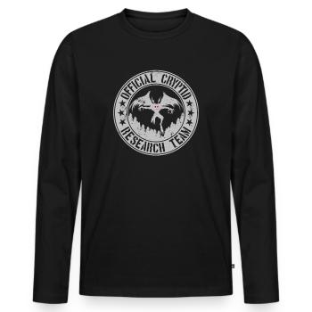 Official Cryptid Research Team | Cryptids Mothman - Men's Premium Organic Long Sleeve Shirt - black - Front - Nico (187cm)