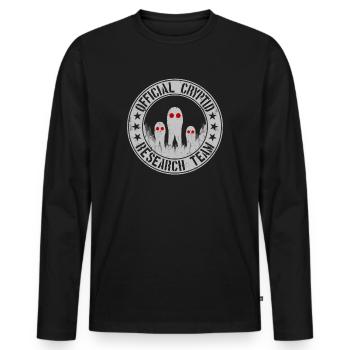 Cryptid Research Team Aliens Fresno Nightcrawlers - Men's Premium Organic Long Sleeve Shirt - black - Front - Nico (187cm)