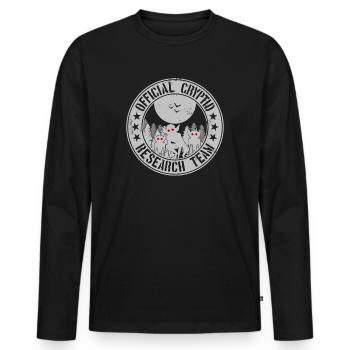 Kryptid Forschungsteam Außerirdische Hopkinsville Goblins - Männer Premium Bio Langarmshirt - Schwarz - Vorne - Nico (187cm)