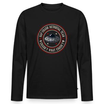 UAP Team zur Bergung von Crashs | Kugeln, UFOs, Außerirdische, UAPs - Männer Premium Bio Langarmshirt - Schwarz - Vorne - Nico (187cm)