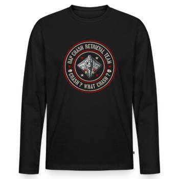 UAP Team zur Bergung von Crashs | Kugeln, UFOs, Außerirdische, UAPs - Männer Premium Bio Langarmshirt - Schwarz - Vorne - Nico (187cm)