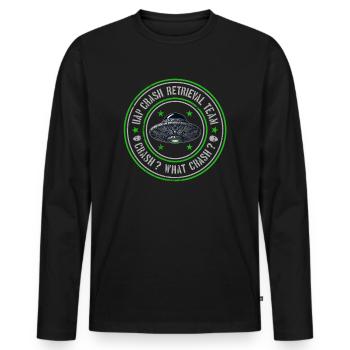 UAP Team zur Bergung von Crashs | Kugeln, UFOs, Außerirdische, UAPs - Männer Premium Bio Langarmshirt - Schwarz - Vorne - Nico (187cm)