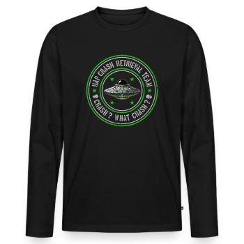 UAP Team zur Bergung von Crashs | Kugeln, UFOs, Außerirdische, UAPs - Männer Premium Bio Langarmshirt - Schwarz - Vorne - Nico (187cm)