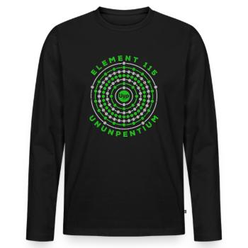 Element 115 Moscovium Anti-Schwerkraft Ununpentium - Männer Premium Bio Langarmshirt - Schwarz - Vorne - Nico (187cm)