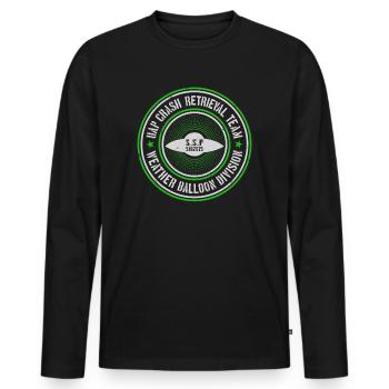 UAP Team zur Bergung von Crashs | Kugeln, UFOs, Außerirdische, UAPs - Männer Premium Bio Langarmshirt - Schwarz - Vorne - Nico (187cm)