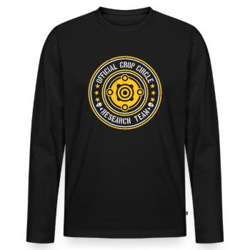 Offizielles Forschungsteam des Kornkreises | Außerirdische Nachricht - Männer Premium Bio Langarmshirt - Schwarz - Vorne - Nico (187cm)