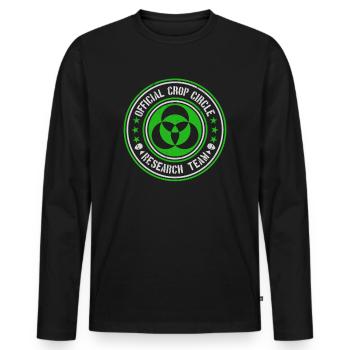 Offizielles Forschungsteam des Kornkreises | Außerirdische Nachricht - Männer Premium Bio Langarmshirt - Schwarz - Vorne - Nico (187cm)