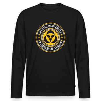 Offizielles Forschungsteam des Kornkreises | Außerirdische Nachricht - Männer Premium Bio Langarmshirt - Schwarz - Vorne - Nico (187cm)