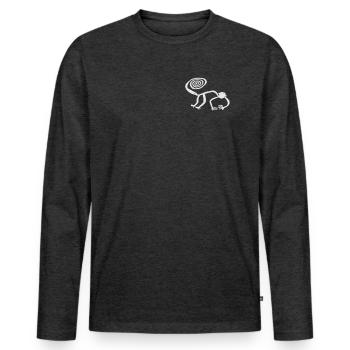 Nazca Lines | Ancient Astronaut Peru Geoglyphs - Men's Premium Organic Long Sleeve Shirt - heather anthracite - Front - Nico (187cm)