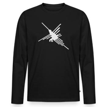 Nazca Lines | Las Líneas De Nazca Peru Geoglyphs - Men's Premium Organic Long Sleeve Shirt - black - Front - Nico (187cm)