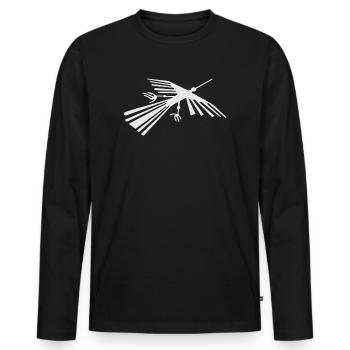 Nazca Lines | Peru Geoglyphs Las Líneas De Nazca - Men's Premium Organic Long Sleeve Shirt - black - Front - Nico (187cm)