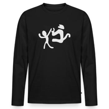 Nazca Lines | Peru Geoglyphs Las Líneas De Nazca - Men's Premium Organic Long Sleeve Shirt - black - Front - Nico (187cm)