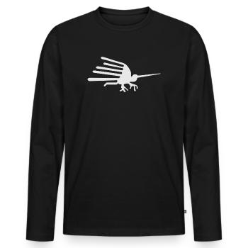 Nazca Lines | Peru Geoglyphs Las Líneas De Nazca - Men's Premium Organic Long Sleeve Shirt - black - Front - Nico (187cm)