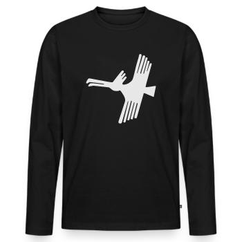 Nazca Lines | Peru Geoglyphs Las Líneas De Nazca - Men's Premium Organic Long Sleeve Shirt - black - Front - Nico (187cm)