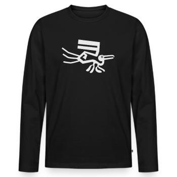 Nazca Lines | Peru Geoglyphs Las Líneas De Nazca - Men's Premium Organic Long Sleeve Shirt - black - Front - Nico (187cm)