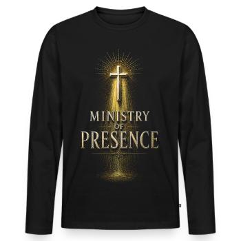 Kaplan Kleriker Pfarrer Ministry Of Presence - Männer Premium Bio Langarmshirt - Schwarz - Vorne - Nico (187cm)