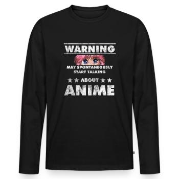Anime - Men's Premium Organic Long Sleeve Shirt - black - Front - Nico (187cm)