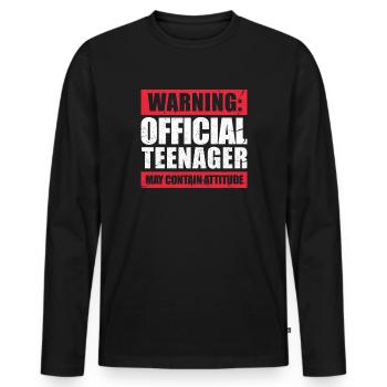 Cadeau d'anniversaire 13 ans 13 ans Bday - T-shirt manches longues Premium bio Homme - noir - Devant - Nico (187cm)