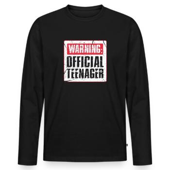 Cadeau d'anniversaire 13 ans 13 ans Bday - T-shirt manches longues Premium bio Homme - noir - Devant - Nico (187cm)