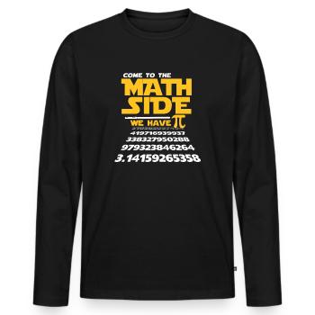 Math math - Men's Premium Organic Long Sleeve Shirt - black - Front - Nico (187cm)