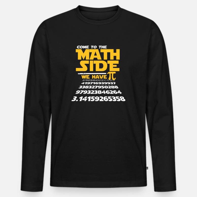 Math math - Men's Premium Organic Long Sleeve Shirt - black