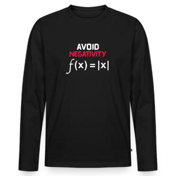 Math Math Mathematical Algebra Gift - Men's Premium Organic Long Sleeve Shirt - black - Front - Nico (187cm)