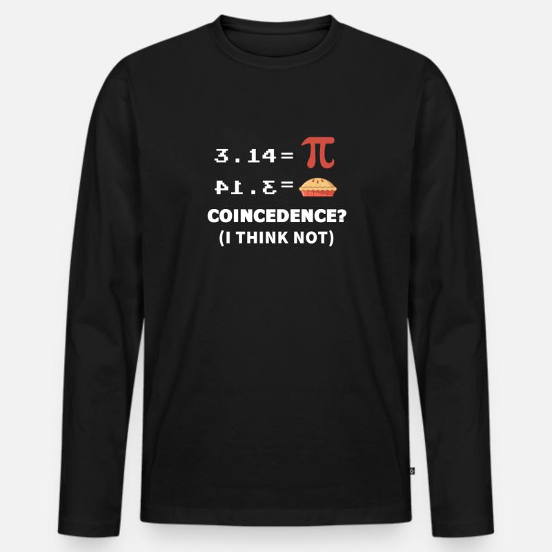 Math math Pi - Men's Premium Organic Long Sleeve Shirt - black