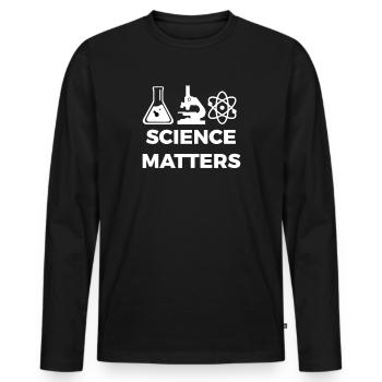 Science Research Laboratory Nerd Geek Gift - Men's Premium Organic Long Sleeve Shirt - black - Front - Nico (187cm)
