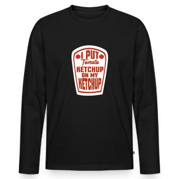 Ketchup - Men's Premium Organic Long Sleeve Shirt - black - Front - Nico (187cm)