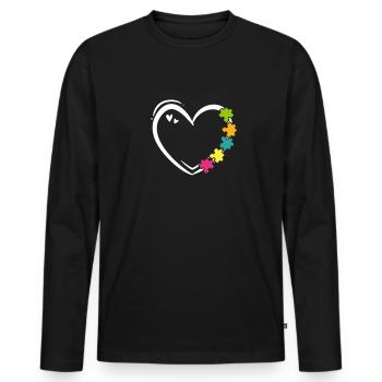 Autismus Autist Asperger Syndrom Autism Geschenk - Männer Premium Bio Langarmshirt - Schwarz - Vorne - Nico (187cm)