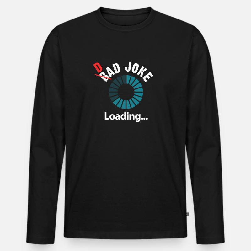 Vater Witz - Männer Premium Bio Langarmshirt - Schwarz