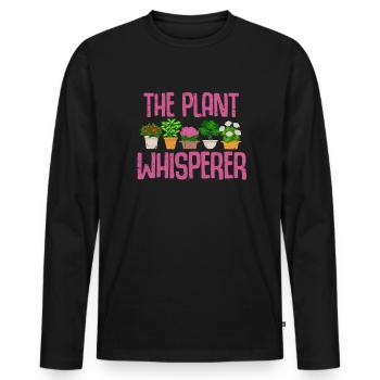 plants - Men's Premium Organic Long Sleeve Shirt - black - Front - Nico (187cm)