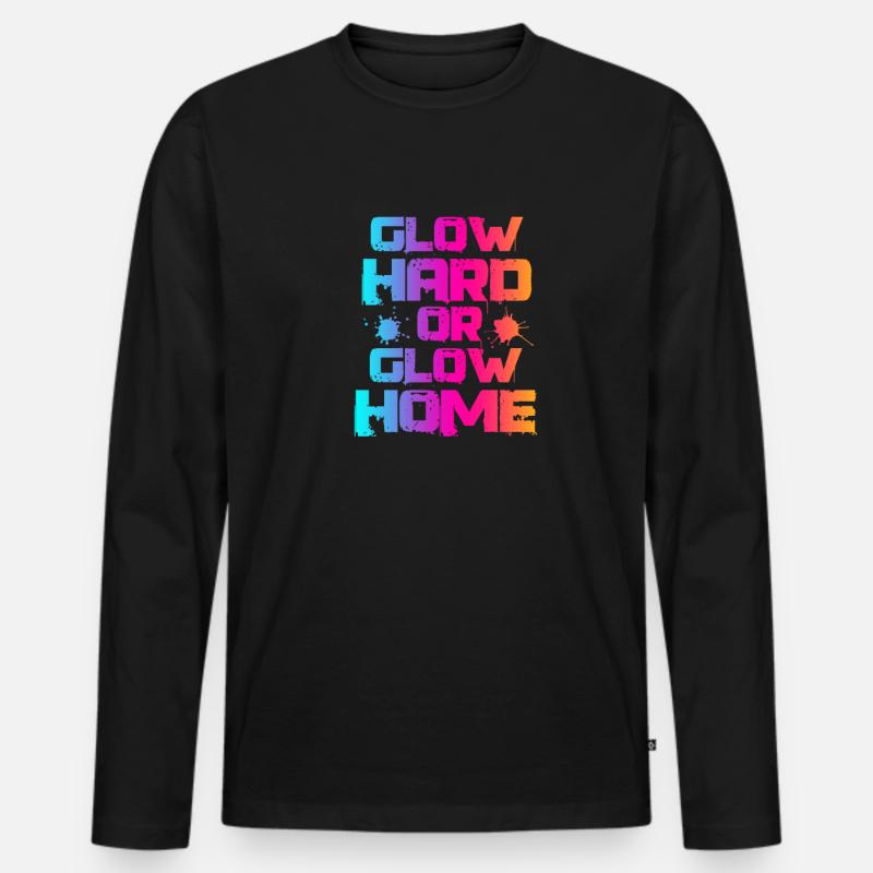 Neon - Männer Premium Bio Langarmshirt - Schwarz