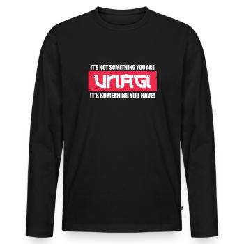 Karate Unagi Martial Arts Sports Japan Gift - Men's Premium Organic Long Sleeve Shirt - black - Front - Nico (187cm)