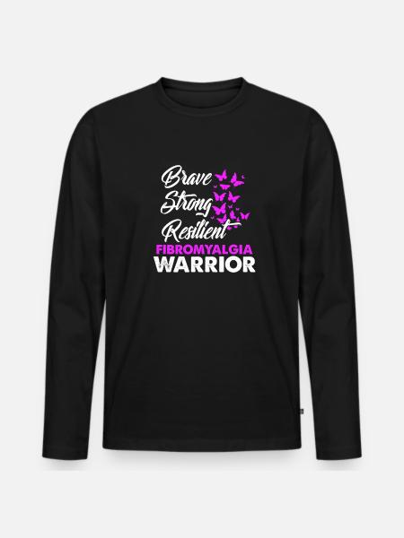 fibromyalgia - Men's Premium Organic Long Sleeve Shirt - black