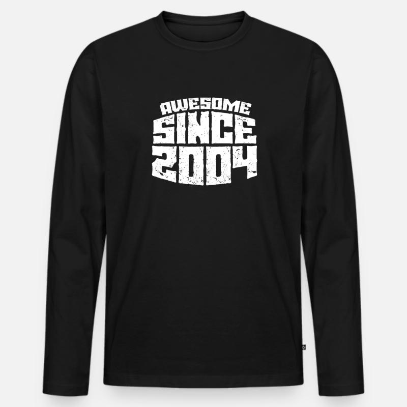 2004 - Männer Premium Bio Langarmshirt - Schwarz