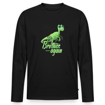 Big Brother - Men's Premium Organic Long Sleeve Shirt - black - Front - Nico (187cm)