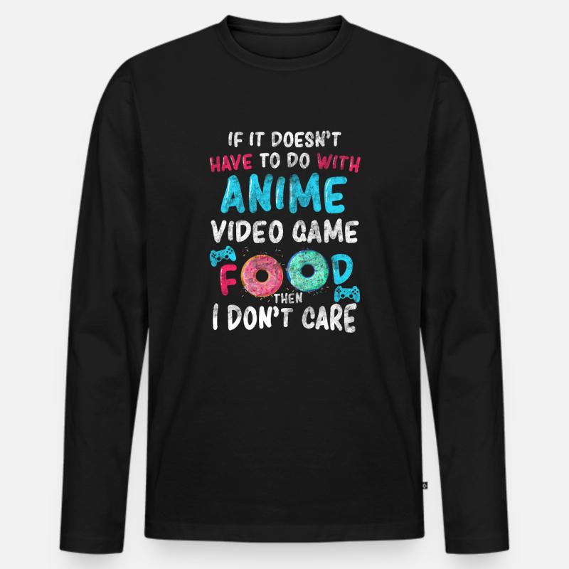 Anime - Männer Premium Bio Langarmshirt - Schwarz