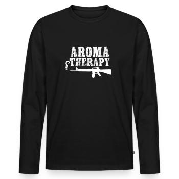 Waffenbesitzer Waffe Waffen Schiessen Geschenk - Männer Premium Bio Langarmshirt - Schwarz - Vorne - Nico (187cm)