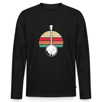 Banjo - Men's Premium Organic Long Sleeve Shirt - black - Front - Nico (187cm)