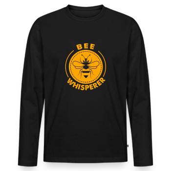 Imker - Männer Premium Bio Langarmshirt - Schwarz - Vorne - Nico (187cm)