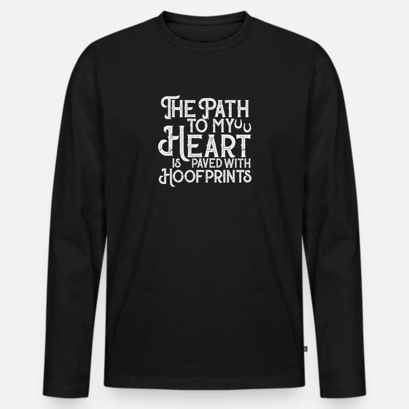 Reiterin - Männer Premium Bio Langarmshirt - Schwarz