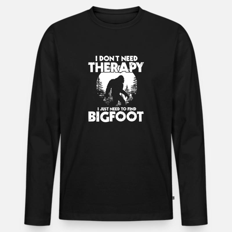 Bigfoot - Männer Premium Bio Langarmshirt - Schwarz