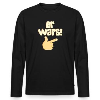 Er Wars - Männer Premium Bio Langarmshirt - Schwarz - Vorne - Nico (187cm)