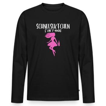 SchneeSEKTchen & die 7 Hugos - Männer Premium Bio Langarmshirt - Schwarz - Vorne - Nico (187cm)